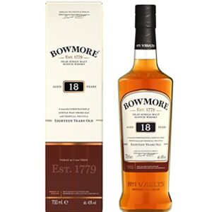 Bowmore Whiskey 18 Year Old Single Malt Scotch Whisky, 70cl