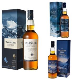 Talisker 10 Year Old, Talisker Storm and Talisker Skye Single Malt Scotch Whisky 70cl